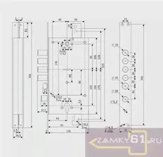 Замок врезной двухсистемный «Гардиан 25.12 Т с планкой»