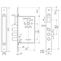 Замок врезной Гардиан 10.11 (4 ключа - 41,5мм)